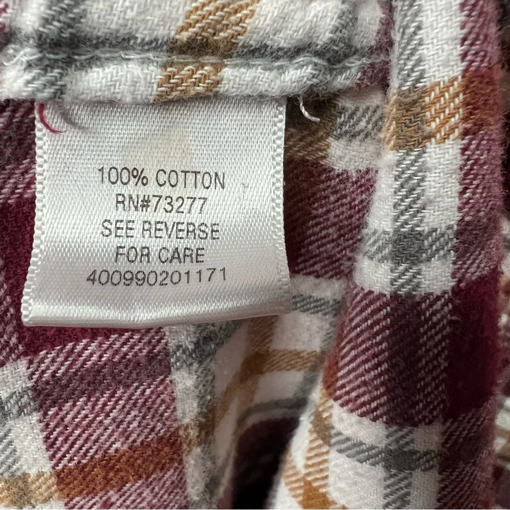 Croft & Barrow Shirt Men's Large Button-Down‎ Flannel Plaid Casual Multicolor